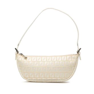 Fendi Tweedekans Zucchino Canvas Schoudertas