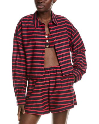 WeWoreWhat Weworewhat Cropped Button-Down Shirt