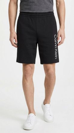 Calvin Klein Shorts CALVIN KLEIN EU 350TERRY GRAPHIC SHORT, Herren, Gr. 3XL, N-Gr, schwarz, Sweatware, Obermaterial: 92% Baumwolle, 8% Polyester, unifarben, regula
