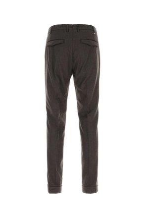 Pantaloni Torino Mens Brown Stretch Wool Pant Marronemedio Pantaloni Trousers