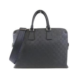 Louis Vuitton Pre-owned Handbags, female, Black, Size: ONE SIZE Pre-owned Porte Documents Jour Damier Infini Briefcase