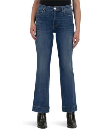 Kut from the Kloth Kelsey High Rise Ankle Flare With Wide Hem Jean In Vibrant