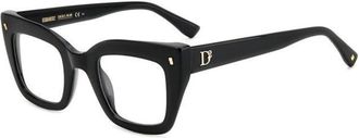 Dsquared2 Retro Stijl Bril - Dames - Brillen - Zwart - 47 MM - Accessoires
