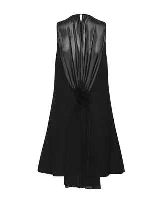 Rotate Womens Sleeveless Mini Crepe Dress Black Shell: Polyester Evening Suits