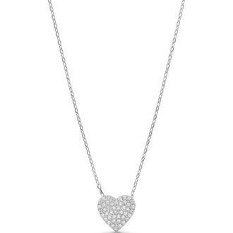 SHYMI Mini Pav&eacute; Heart Pendant Necklace in Silver at Nordstrom