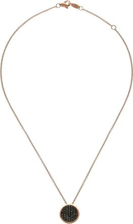 Leo Pizzo 18kt ros&eacute;gouden Coin halsketting met diamanten hanger - Roze