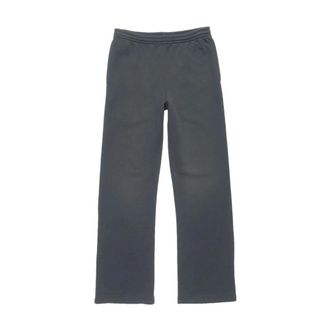 Acne Studios Fleecebroek met stempel logo - Dames - Straight fit broeken - Zwart - 2XS - Katoen - Broeken