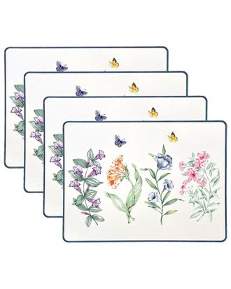 Lenox Set Of 4 Butterfly Meadow Garden Cork Placemats