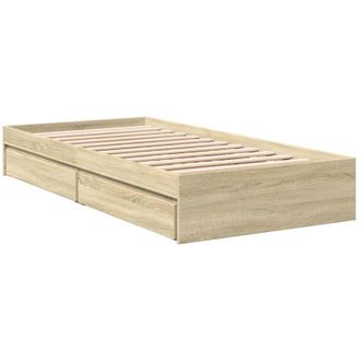 vidaXL Cama Con Cajones Madera Ingenier&iacute;a Roble Sonoma 75x190 Cm Vidaxl