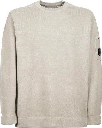 C.P. Company Cotton Chenille Crewneck Lens Jumper