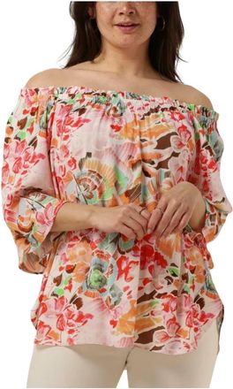 Mos Mosh Botanico Blouse Roze Bloementop - Dames - Blouses - Veelkleurig - XS - Overhemden