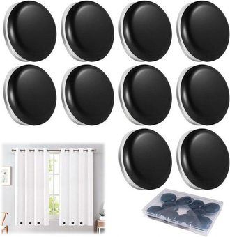 No Brand Juego De Contrapesos Magn&eacute;ticos Para Cortinas De Ducha (10 Piezas) - No Se Requieren Herramientas, Imanes Antideslizantes, Aptos Para Cortinas De Duch