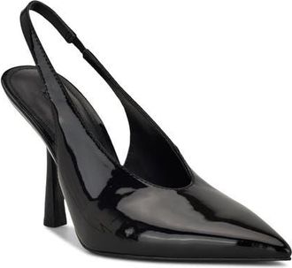 Nine West Kates Slingback Pointed Toe Pump in Black at Nordstrom, Size 10.5