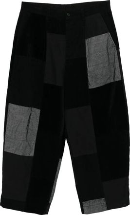 Comme Des Gar&ccedil;ons Pantaloni a coste con design patchwork - Nero