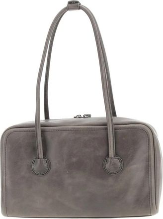 Marge Sherwood Zip Shoulder Bag - Dames - Schoudertassen - Grijs - ONE Size - Leer - Tassen