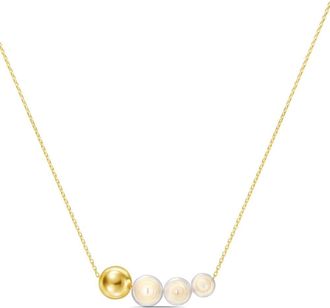 Tasaki 18kt yellow gold Sliced necklace - women - 18kt Yellow Gold/Freshwater Pearl - One Size