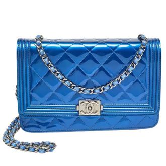 Chanel Pre-owned Wallet on Chain - Dames - Pre-owned - Blauw - Maat: ONE Size