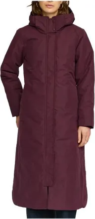Selfhood Long Hooded Parka Mantel f&uuml;r Damen | rot