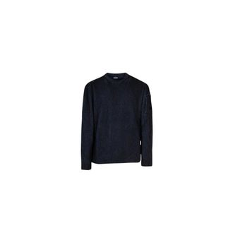C.P. Company C.p. Company - Fleece Knit Lens Crewneck - Heren - Truien - Blauw - Maat: XS Fleece