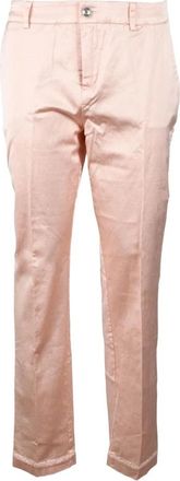 Guess Casual Stretch Viscose Spandex Broek - Dames - Straight fit broeken - Roze - L - Spandex - Broeken