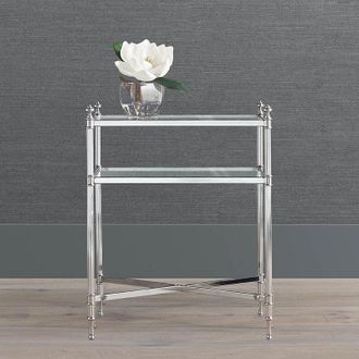 Frontgate End Table - Chrome - Frontgate Resort Collection