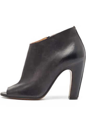 Maison Margiela 100mm peep-toe boots - Black