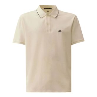 C.P. Company Polo Shirts, male, White, Size: 2XL Piquet Polo Shirt