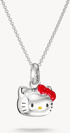 Thomas Sabo Hello Kitty collana con fiocco rosso in argento, nero, rosso, giallo