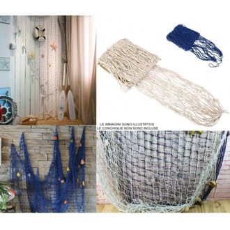 Trade Shop Trade Shop - Rete Pesca Decorativa 150x200cm Nautica Tema Marino Mare Casa Ristorante Wedding