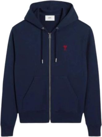 Ami Accessories - Dames - Vesten met rits - Blauw - M - Hoodies & sweatvesten