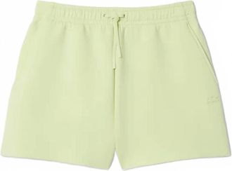 Lacoste Womens Double Face Jersey Shorts In Green