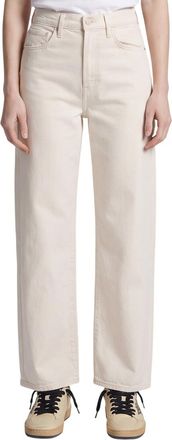 Mother Off White Relaxed High Rise Jeans