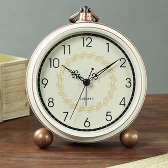 OEM Reloj Despertador Vintage, Reloj Despertador Anal&oacute;gico S&uacute;per Silencioso, Sin Tictac, Relojes Colgantes Redondos Peque&ntilde;os (&aacute;rabe) - Crezuo