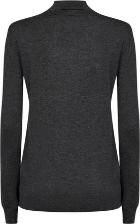 Jil Sander Womens Knit Sweater Anthracite Wool & Cashmere Grey
