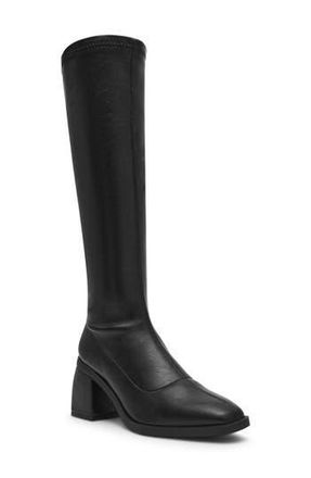 Anne Klein Alina Knee High Boot in Black Nappa Pu at Nordstrom Rack, Size 5.5