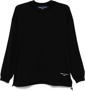 Comme Des Garçons logo-embroidered sweater - men - Polyester/Wool - M - Black
