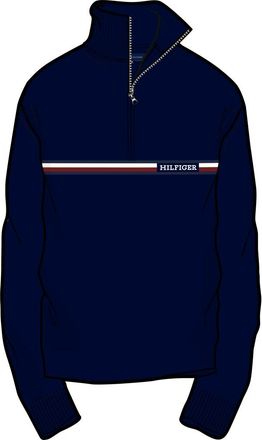 Tommy Hilfiger Truien Blauw - Heren - Coltruien - Blauw - S - Katoen - Truien & Vesten