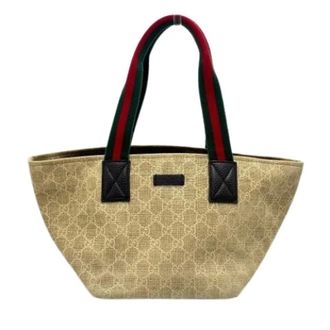 Gucci Pre-owned Tote Bags, female, Beige, Size: ONE SIZE Pre-owned Canvas gucci-bags