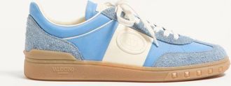 Valentino Garavani Upvillage Low Top Trainer In Crust Leather And Nylon