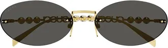 Gucci GG1922S001 Oval Rimless Sunglasses - Gold