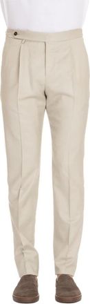 Pantaloni Torino Wollen- zijden en linnen pantalon Gentleman fit - Heren - Nette broeken - Grijs - XL - Wol - Broeken