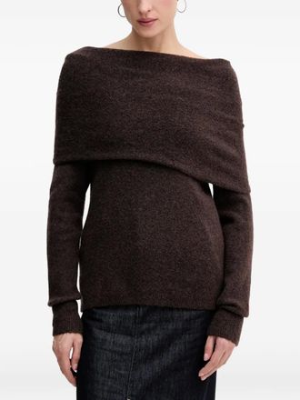 Hoss Intropia Maglione drappeggiato - Marrone