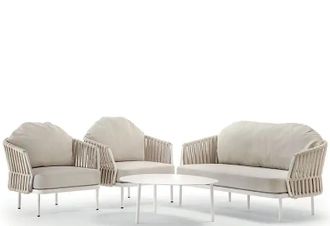 LLR Collection 4-teiliges Outdoor Design Lounge-Set Elba - Sand