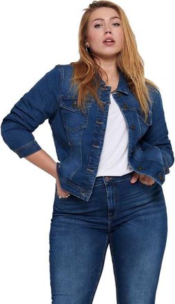 Only Carmakoma Womens CARWESPA LIFE DENIM JACKET MBD NOOS Denim Jacket, Medium Blue Denim, 20 UK