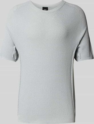 AlphaTauri Strickpullover mit gerippten Abschl&uuml;ssen in Hellgrau, Gr&ouml;&szlig;e XXL