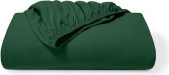 Bare Home Organic Cotton Jersey Fitted Sheet in Forest Green at Nordstrom, Size Twin X-Long