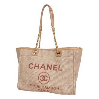 Chanel Pink Canvas Tote Bag (Pre-Owned)
