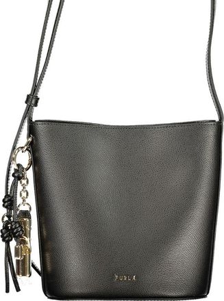 Furla Black Leather Women Bucket Womens Bag