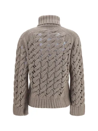 P.A.R.O.S.H. Perforated Virgin Wool Sweater - Gray