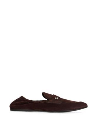 Dolce & Gabbana Brown Slip On Loafers